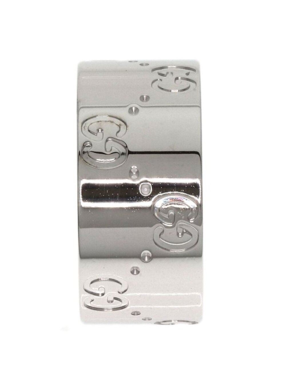 Gucci GG Icon Wide Ring 18K White Gold - Picture 4 of 8